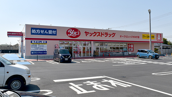 ヤックスドラッグオークビレッジかみす薬局の外観