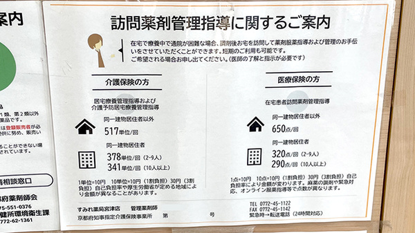 すみれ薬局 宮津店の在宅対応