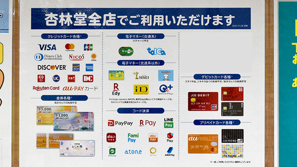 杏林堂薬局　二俣店のクレカ/電子マネー/スマホ決済対応