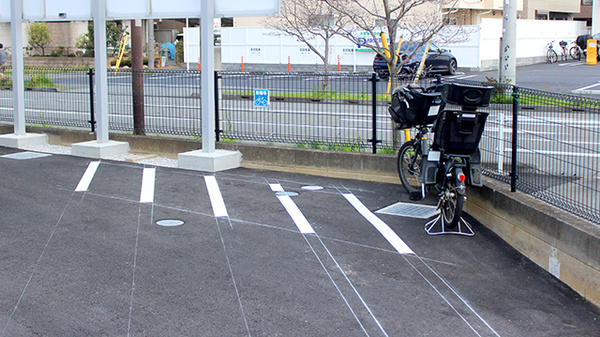 ノムラ薬局 一番橋店の駐輪場