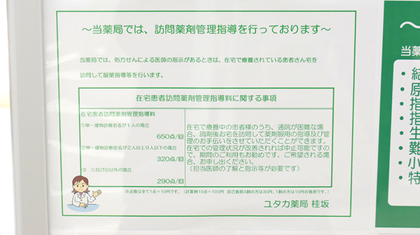 ユタカ薬局　桂坂の在宅対応