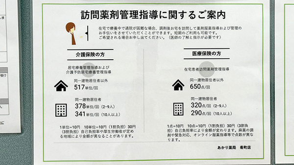 あかり薬局　肴町店の在宅対応