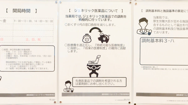 調剤薬局ツルハドラッグ秋田泉南店のジェネリック対応