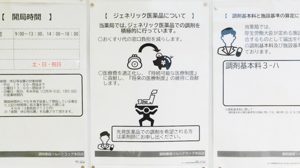 調剤薬局ツルハドラッグ本荘店のジェネリック対応