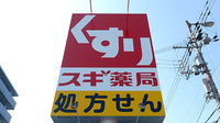 スギ薬局 鶴見諸口店の看板
