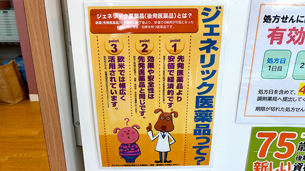 ak薬局 西横浜在宅調剤センター店のジェネリック対応