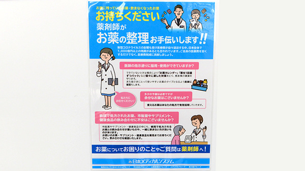 薬局日本メディカルシステム 北松戸店の残薬回収サービス