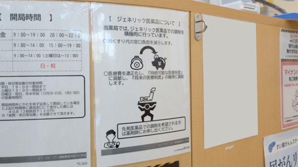 調剤薬局ツルハドラッグ刈谷一ツ木店のジェネリック対応
