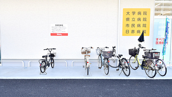 ウォンツ宇品西薬局の駐輪場