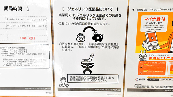 調剤薬局ツルハドラッグ伏見舞台店のジェネリック対応