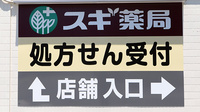 スギ薬局 修学院店の看板