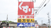 スギ薬局 伊勢船江店の看板