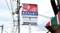 アカカベ薬局　諸福店の看板