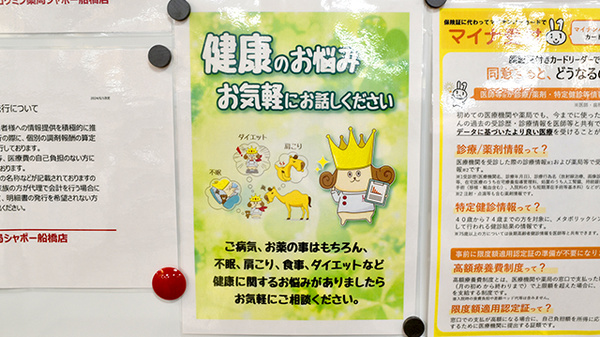 コクミン薬局　シャポー船橋店の相談対応