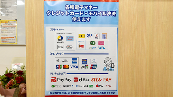 コクミン薬局　シャポー船橋店のクレカ/電子マネー/スマホ決済対応