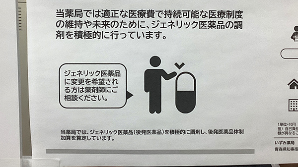 いずみ薬局のジェネリック対応