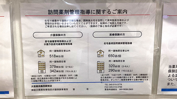 大信薬局　鶴見駅前店の在宅対応