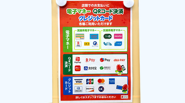 セキ薬局　新松伏店のクレカ/電子マネー/スマホ決済対応