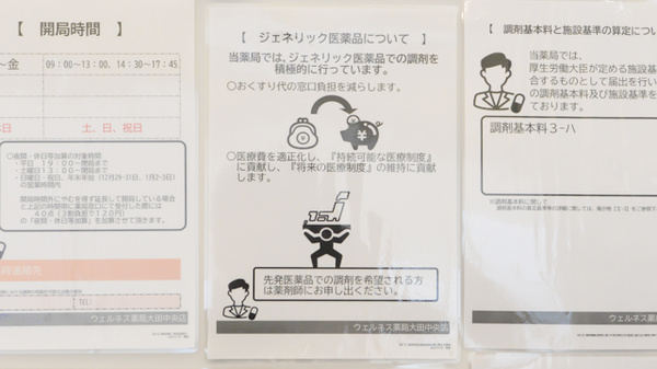 ウェルネス薬局大田中央店のジェネリック対応