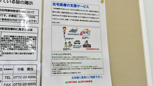 ゴダイ薬局　宮津駅前店の在宅対応