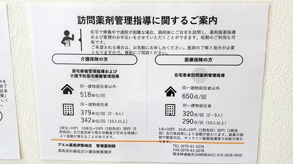 アエル薬局　西久保店の在宅対応