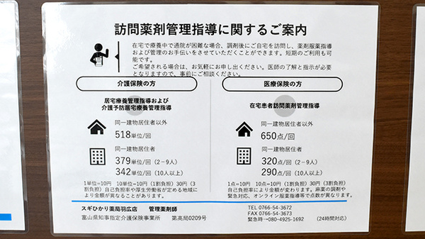 スギひかり薬局　羽広店の在宅対応
