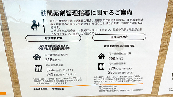 あおぞら薬局の在宅対応