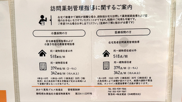 あかり薬局　グルメ街道店の在宅対応