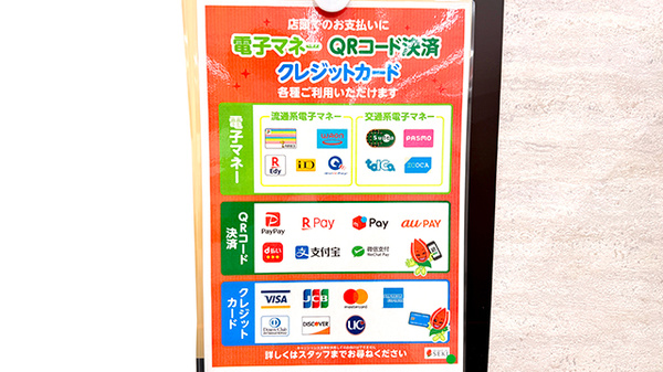 セキ薬局　幸手店のクレカ/電子マネー/スマホ決済対応