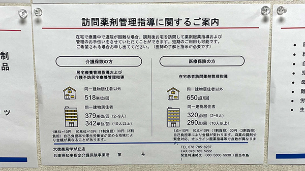 大信薬局学が丘店の在宅対応