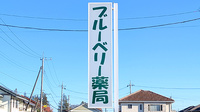 ブルーベリー薬局の看板