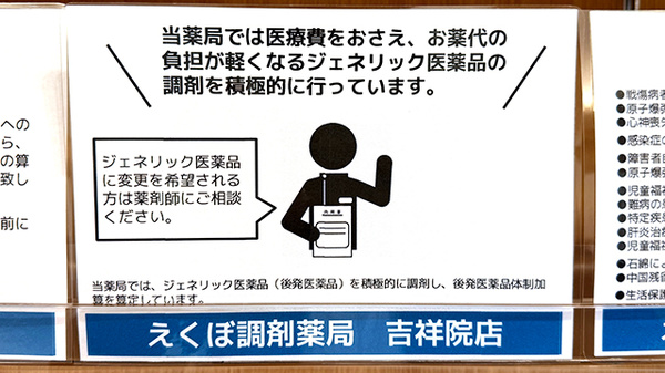 えくぼ調剤薬局吉祥院店のジェネリック対応