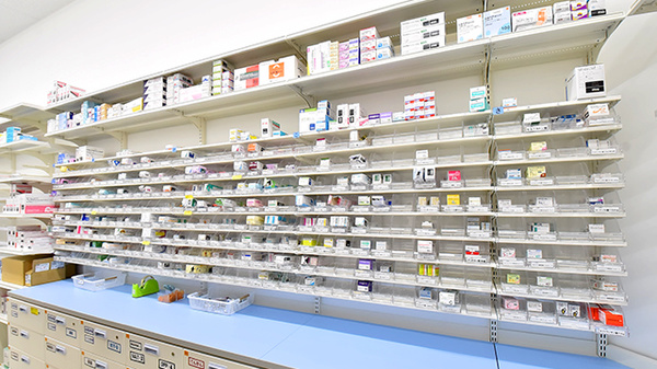 スギ薬局 豊明寺池店の薬棚