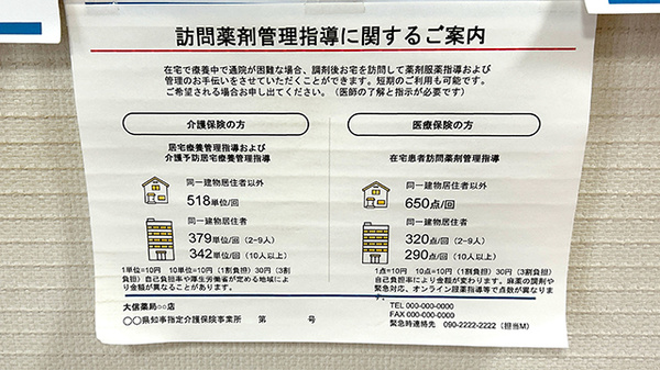 大信薬局竹崎店の在宅対応