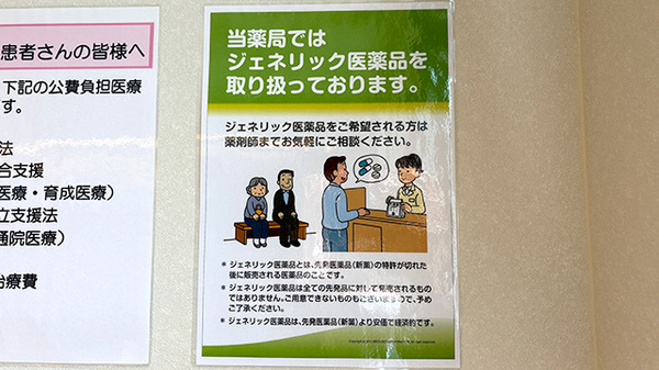 プラザ薬局　吹田春日店のジェネリック対応