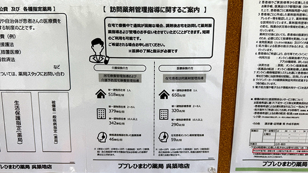 ププレひまわり薬局　呉築地店の在宅対応