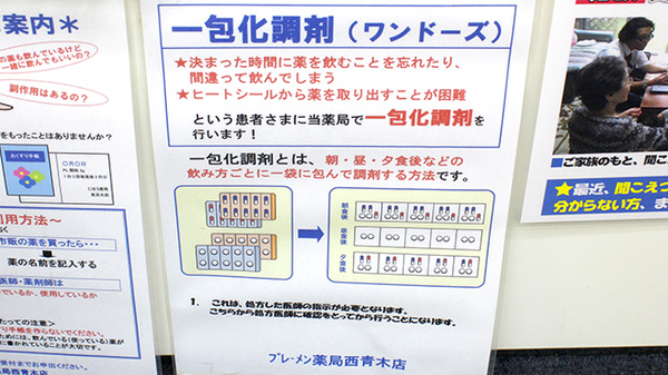 ブレーメン薬局　西青木店の一包化対応