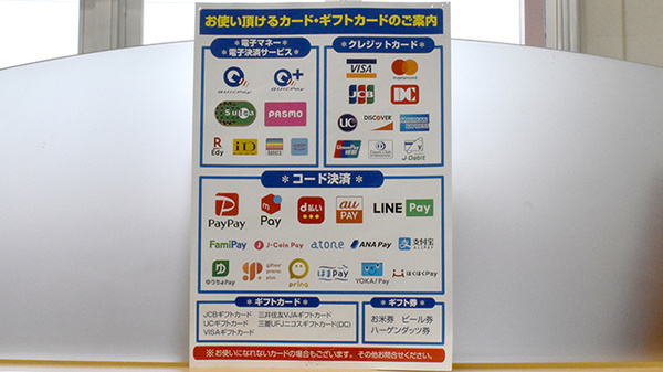 ヤックスドラッグ　茂原谷本薬局のクレカ/電子マネー/スマホ決済対応