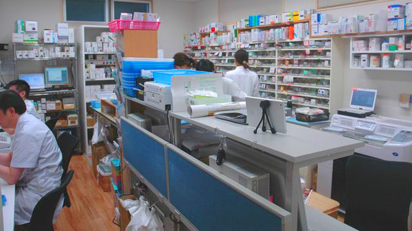 美祢シティ薬局の調剤室
