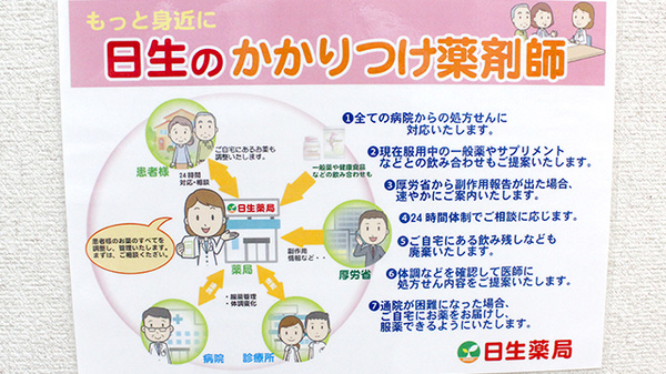 日生薬局　中里店のかかりつけ薬局対応