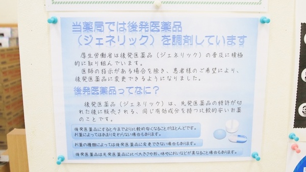 ユーレカ調剤薬局のジェネリック対応