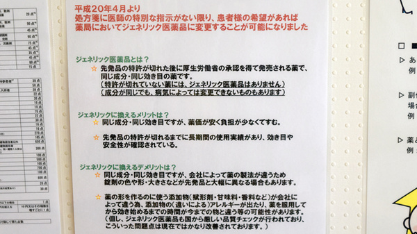 タイヨー薬局　新宮店のジェネリック対応