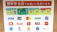杏林堂薬局　藤枝清里店のクレジットカード対応