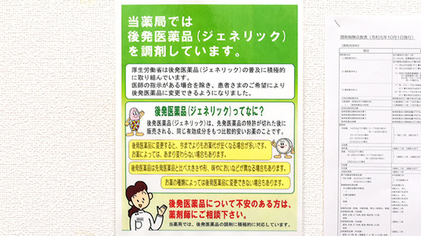 サン薬局　西台店のジェネリック対応