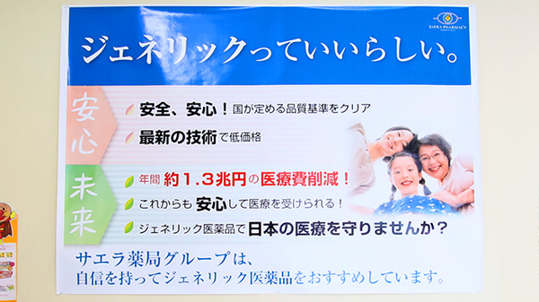 サエラ薬局 黒部店のジェネリック対応