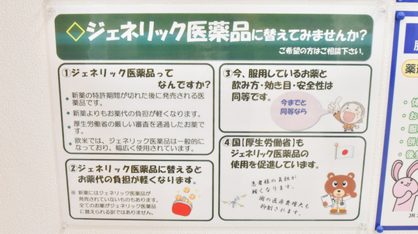 ドラッグイレブン薬局市民病院前店のジェネリック対応