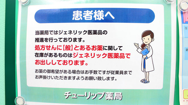 セキ薬局　宮本町店のジェネリック対応