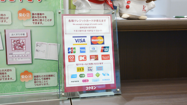 コクミン薬局大阪鉄道病院前店のクレカ/電子マネー対応
