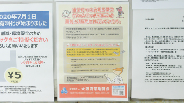 どんぐり薬局　住吉店のジェネリック対応