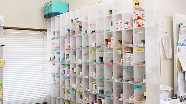 ハニュウ薬局　結城東店の薬棚